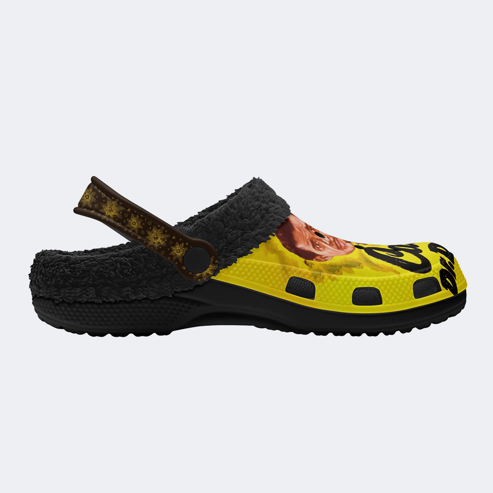 Horror Print - Fur Lined Slippers/Sandals