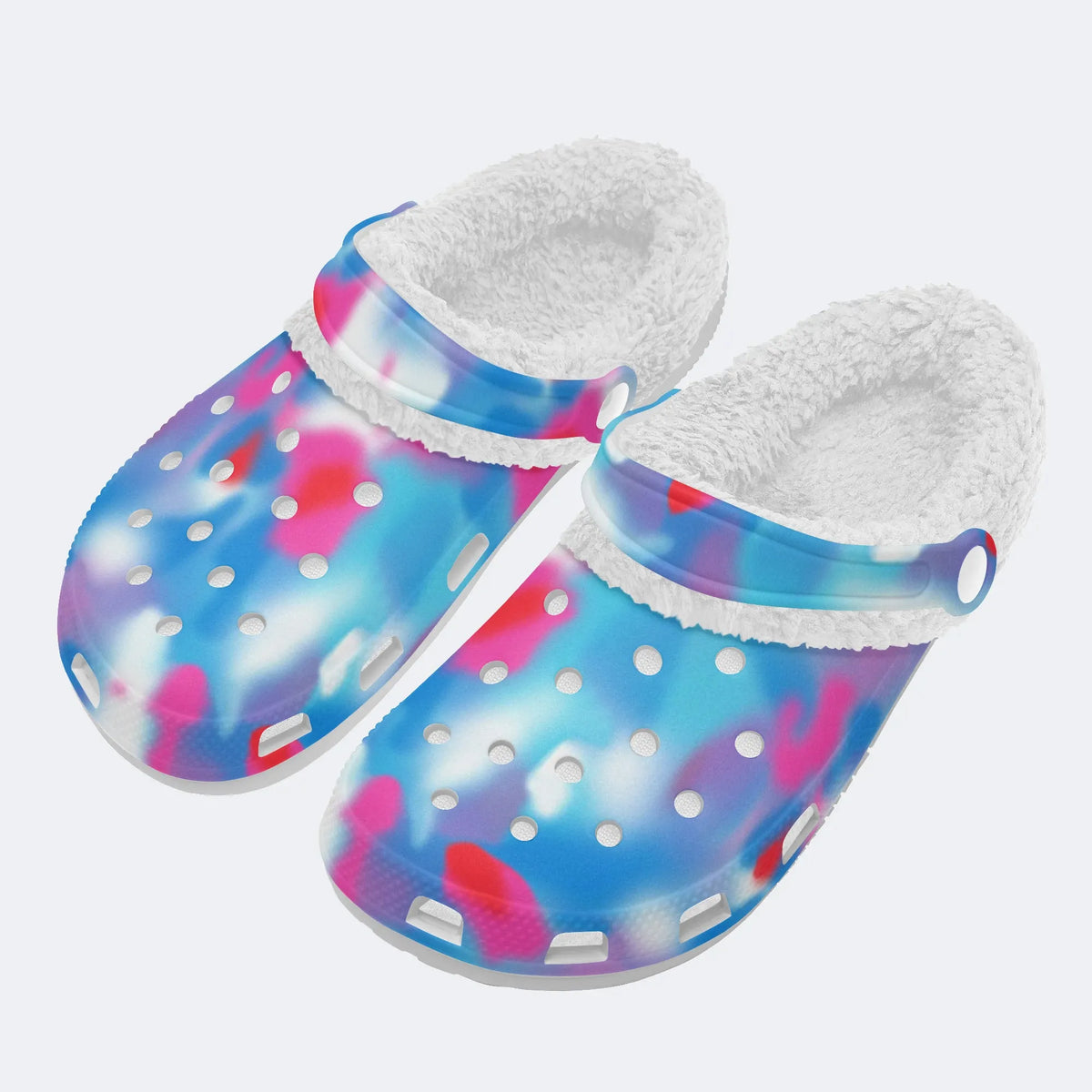 Unisex Ink Print - Fur Lined Slippers/Sandals