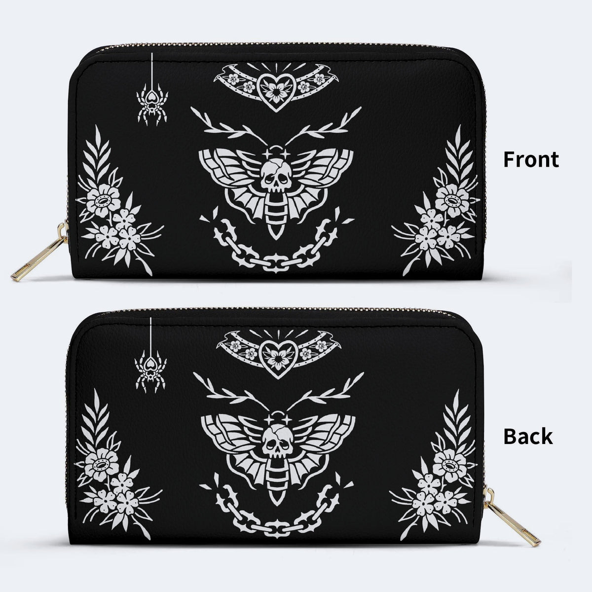 Death Moth Vintage Print - Leather Wallet