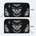 Death Moth Vintage Print - Leather Wallet