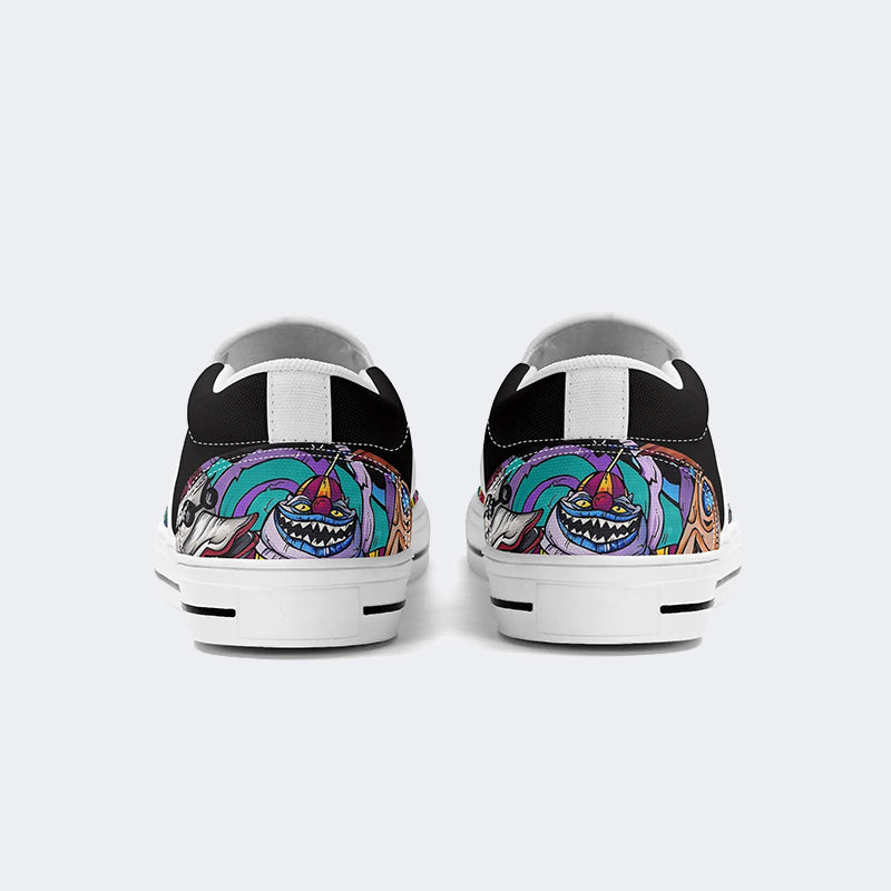 Unisex Halloween Horror Print - Slip On Shoes