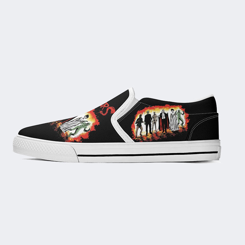 Unisex Horror Movies Print - Slip On Shoes