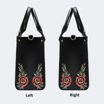 Wolf Head Print - Leather Handbag