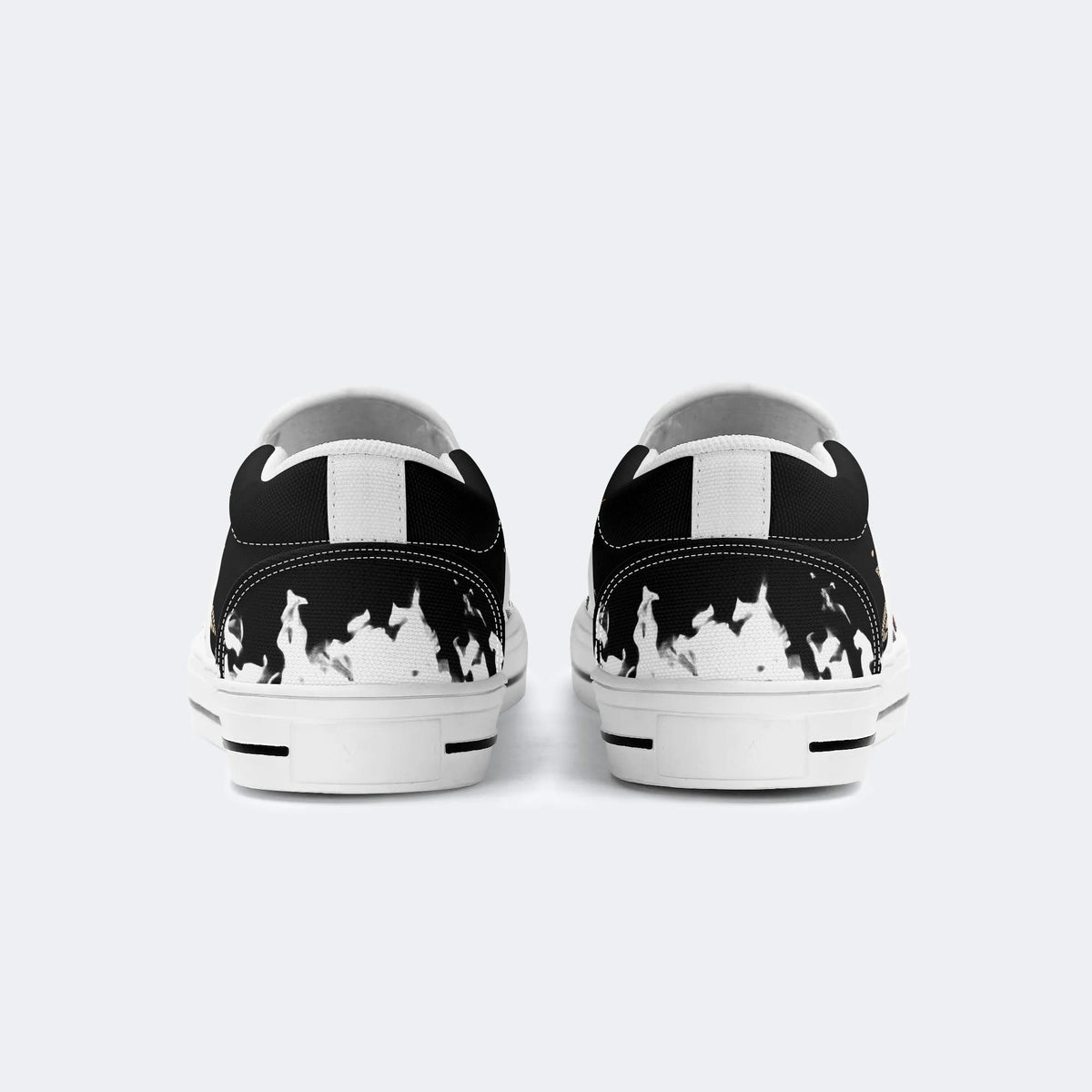 Heart Rose Butterfly Print - Slip On Shoes