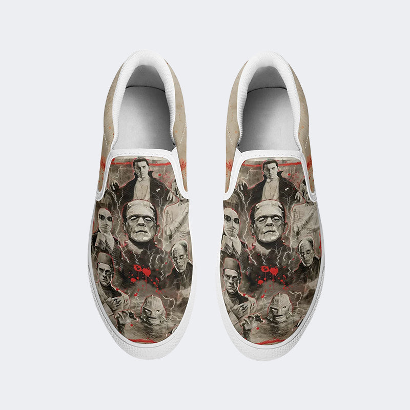 Unisex Horror Print - Slip On Shoes