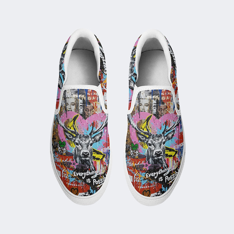 Everything Is Possible Print - Slip On Shoes