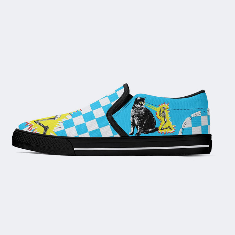 Cat Death Ray Art - Slip On Shoes