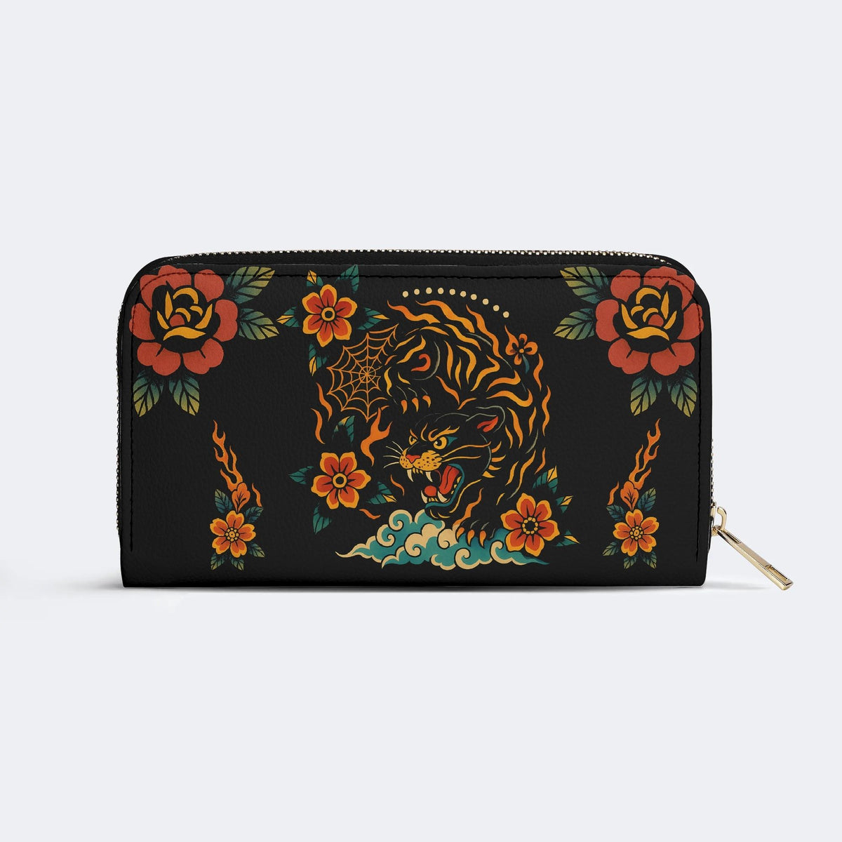 Black Panther Print - Leather Wallet