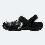 Snake And Beath Moth Print - Fur Lined Slippers/Sandals