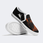 Unisex Halloween Horror Skull Print - Slip On Shoes