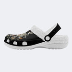 Personalized Name Sword And Tiger Print - Fur Lined Slippers/Sandals
