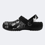 Rock Star Graffiti - Fur Lined Slippers/Sandals