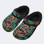 Cosmic Monster Face - Fur Lined Slippers/Sandals