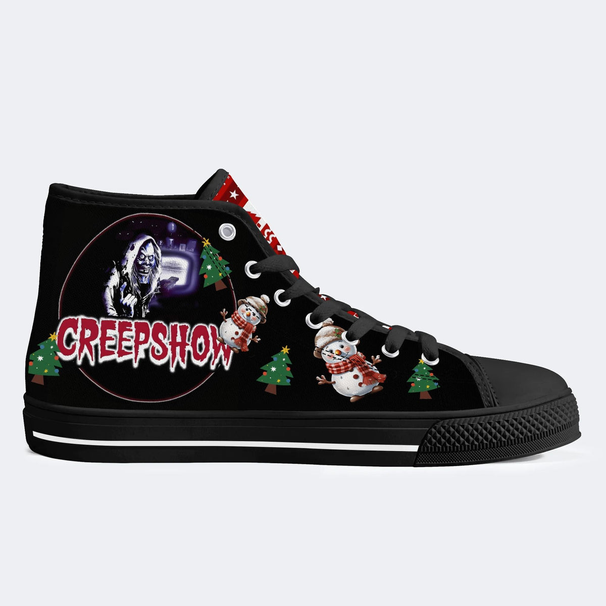 Horror Movie Vintage Graphic Print - High Top Canvas