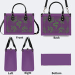 Inscribed Viper Print - Leather Handbag