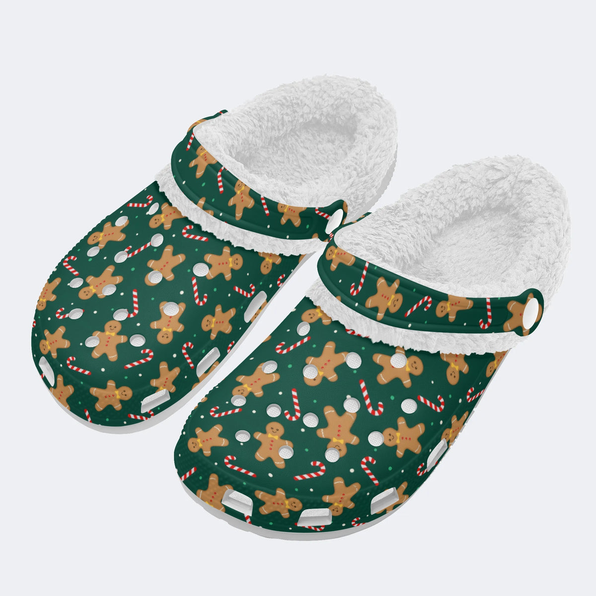 Funny Christmas Pattern - Fur Lined Slippers/Sandals