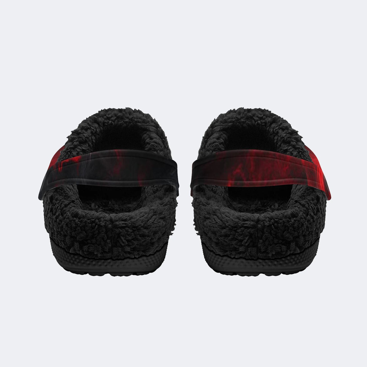 Crimson Hell Mist - Fur Lined Slippers/Sandals