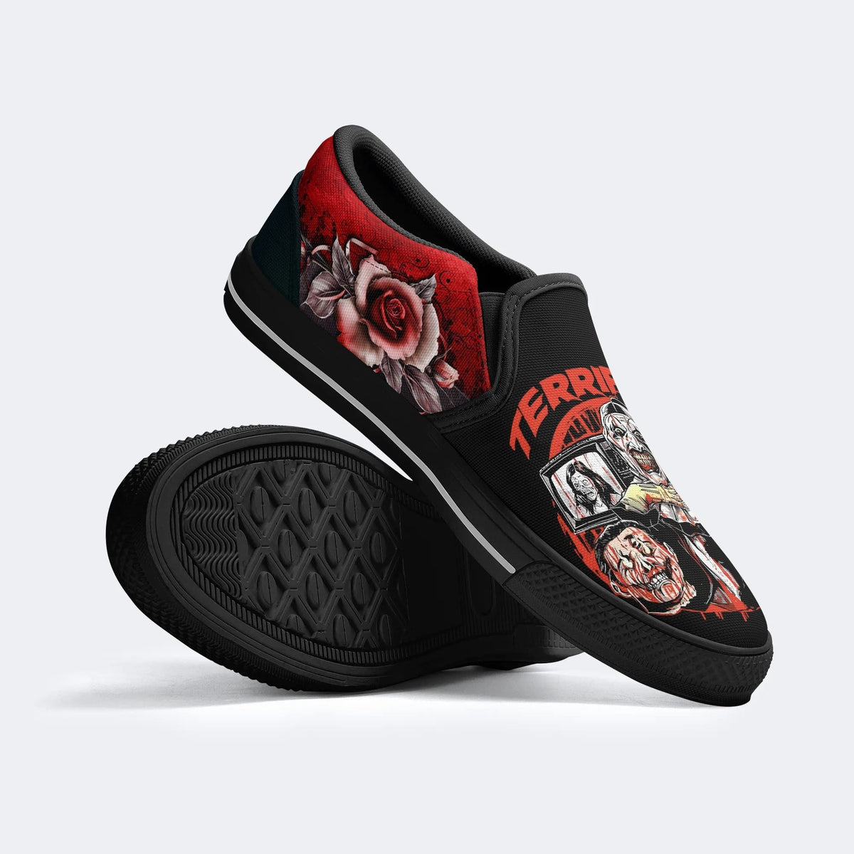 Unisex Horror Print - Slip On Shoes