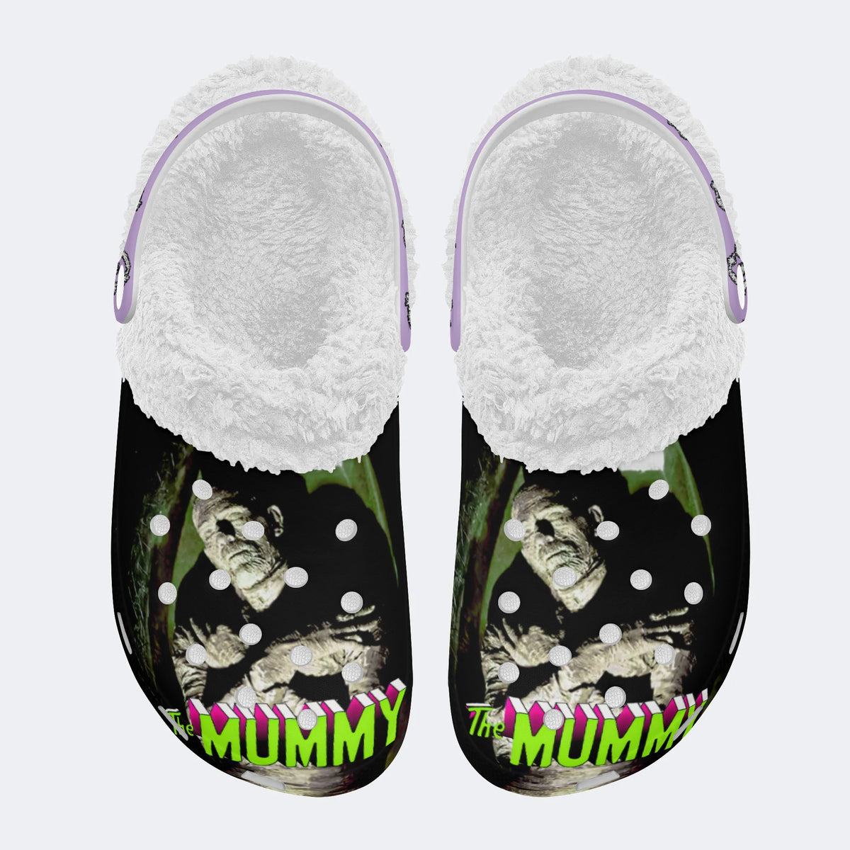 Mummies Horror Print - Fur Lined Slippers