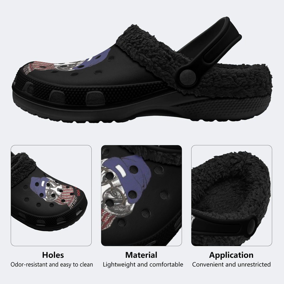 Hip‑hop Winter Dog - Fur Lined Slippers/Sandals