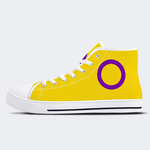 Intersex Flag High Top Canvas Shoes