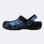 Van Gogh Black Cat - Fur Lined Slippers/Sandals