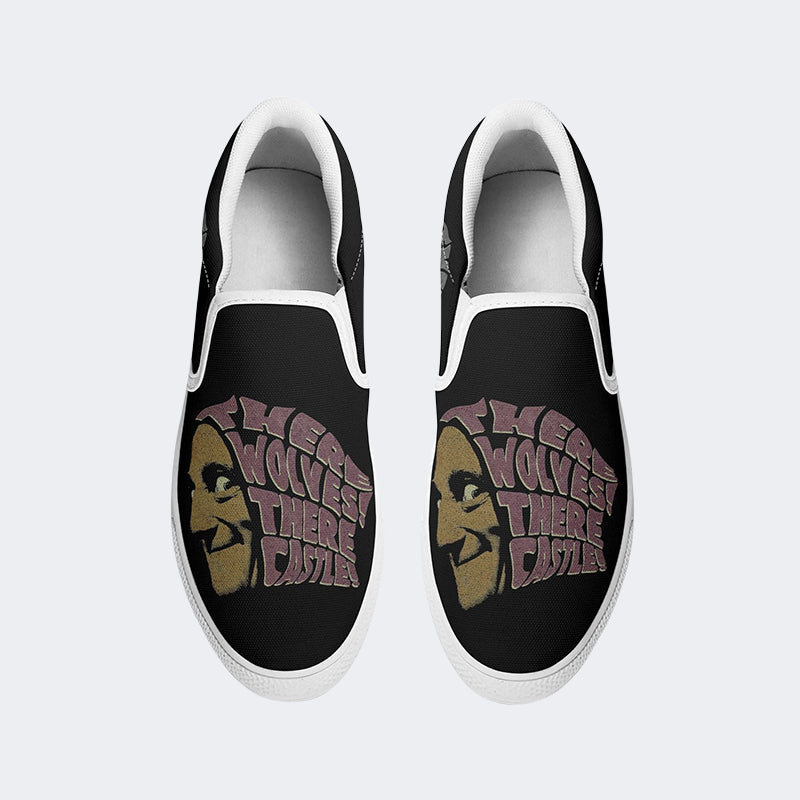 There Wolf There Castle Print - Slip On Shoes