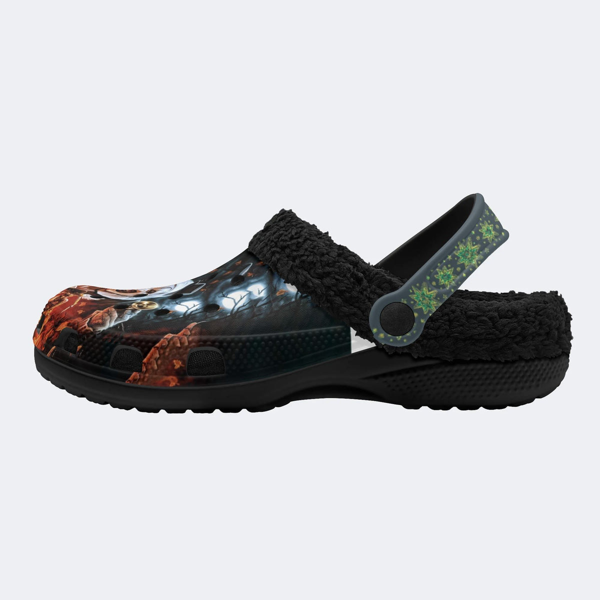 Halloween Terrifier Print - Fur Lined Slippers/Sandals