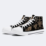 Old School Tiger Print - High Top Canvas
