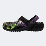 Lightning Scream Ghost‑ Fur Lined Slippers/Sandals