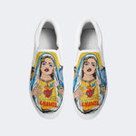 Unisex Christ Mary Graffiti Art Print - Slip On Shoes