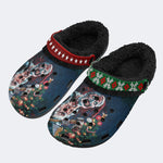 Christmas Terrifier Print - Fur Lined Slippers/Sandals