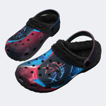 Neon Stitch Mask - Fur Lined Slippers/Sandals