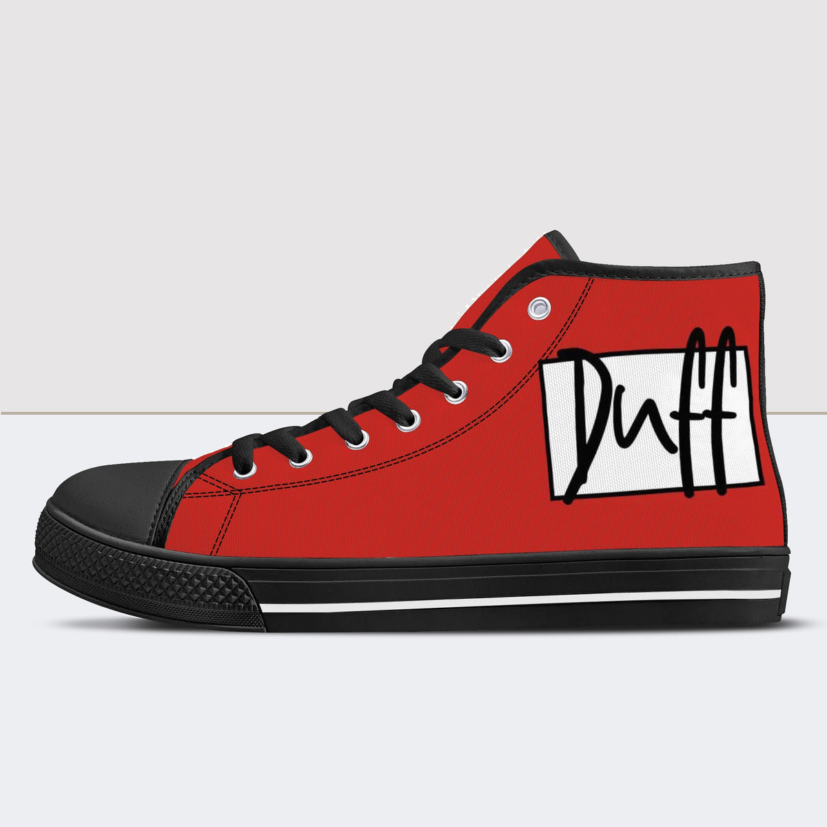 Duff Series Red High Top Canvas Shoes