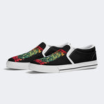 Unisex Retro Rock Print - Slip On Shoes