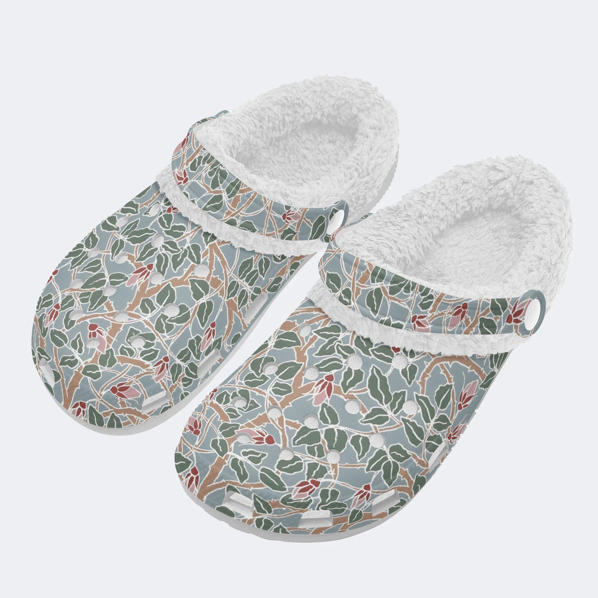 A hedge of briars and roses - Fur Lined Slippers/Sandals