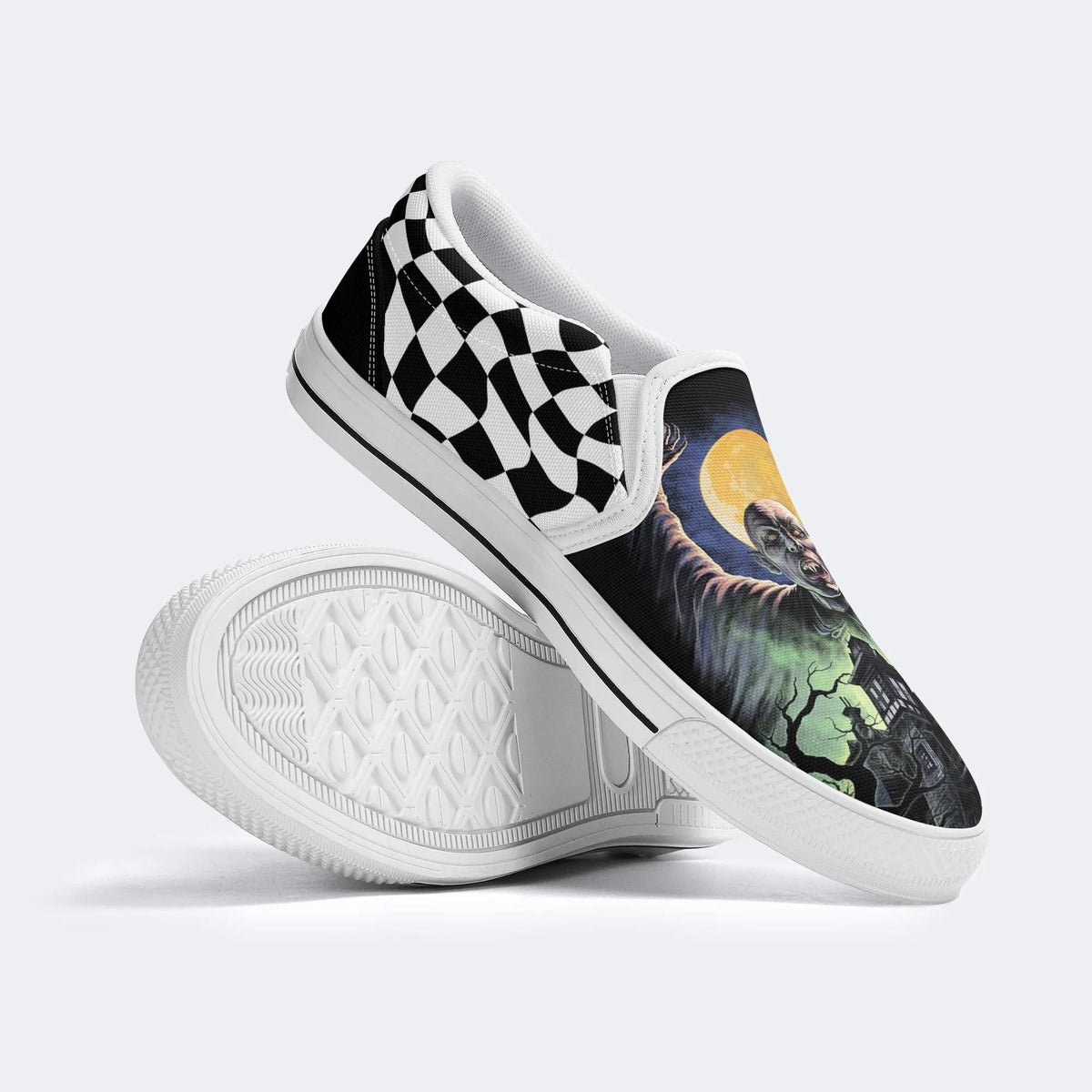 Halloween Horror Movies Print - Slip On Shoes