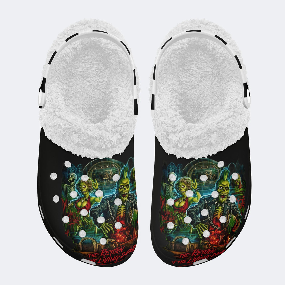 Horror Movie Graphic - Fur Lined Slippers