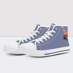 'Go' Print High Top Canvas Shoes