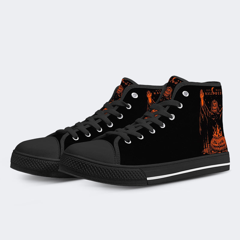 Unisex Halloween Horror Totenkopf Druck - High Top Canvas