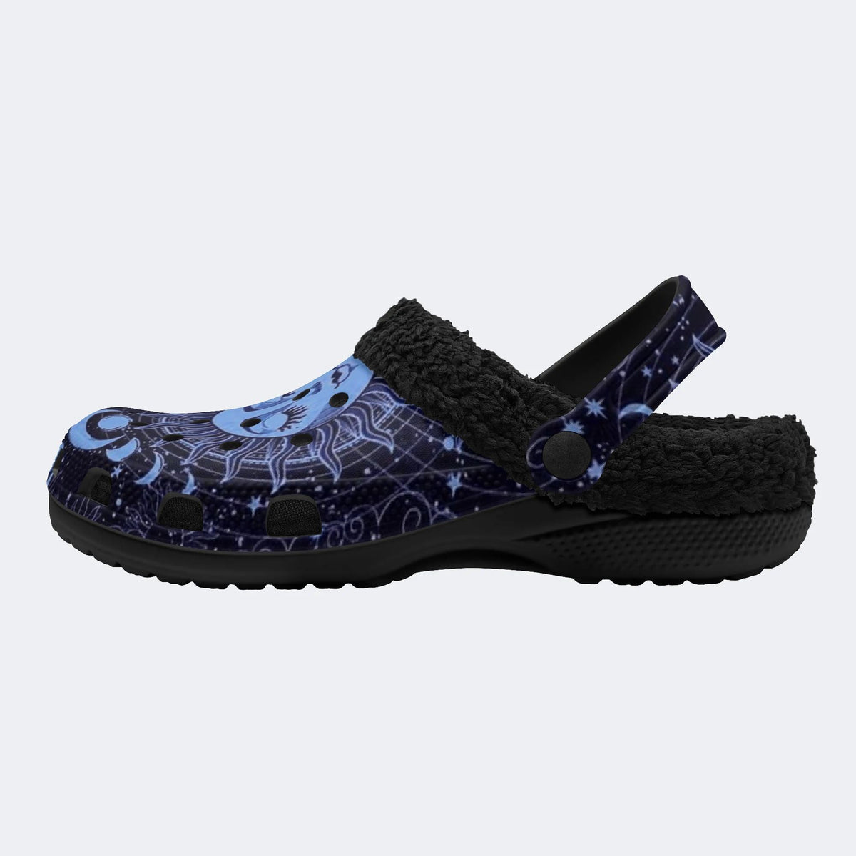 Celestial Sun Moon - Fur Lined Slippers/Sandals