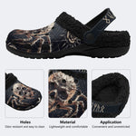 Gothic Rune Spider‑Fur Lined Slippers Sandals