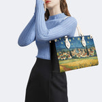 Van Gogh Starry Night Town Print Handbag Factory Direct Sales