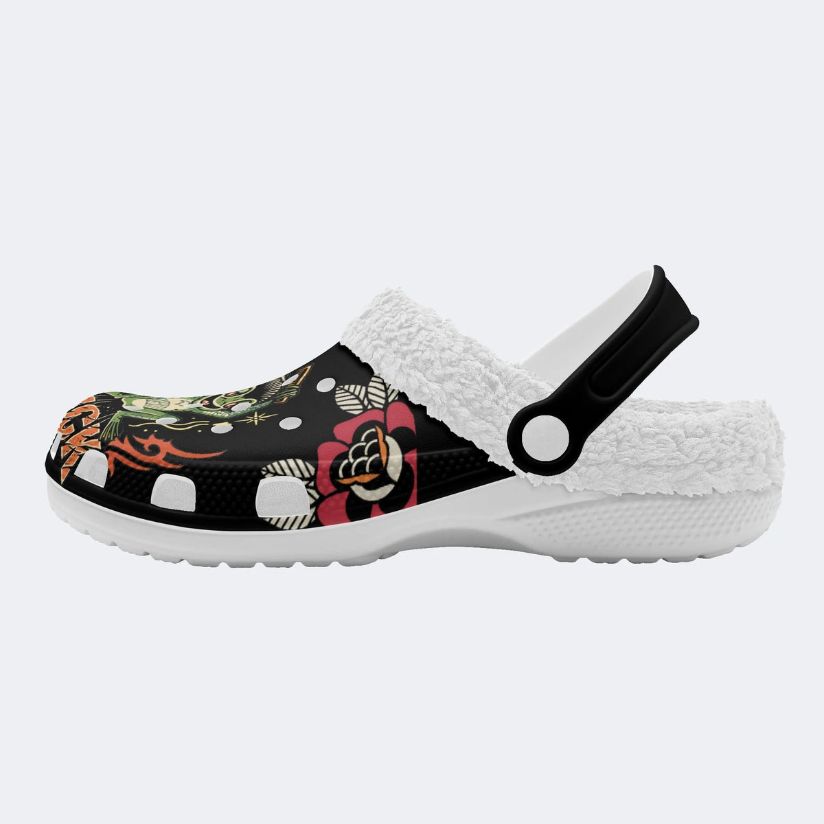 Rick Frog Print - Fur Lined Slippers/Sandals