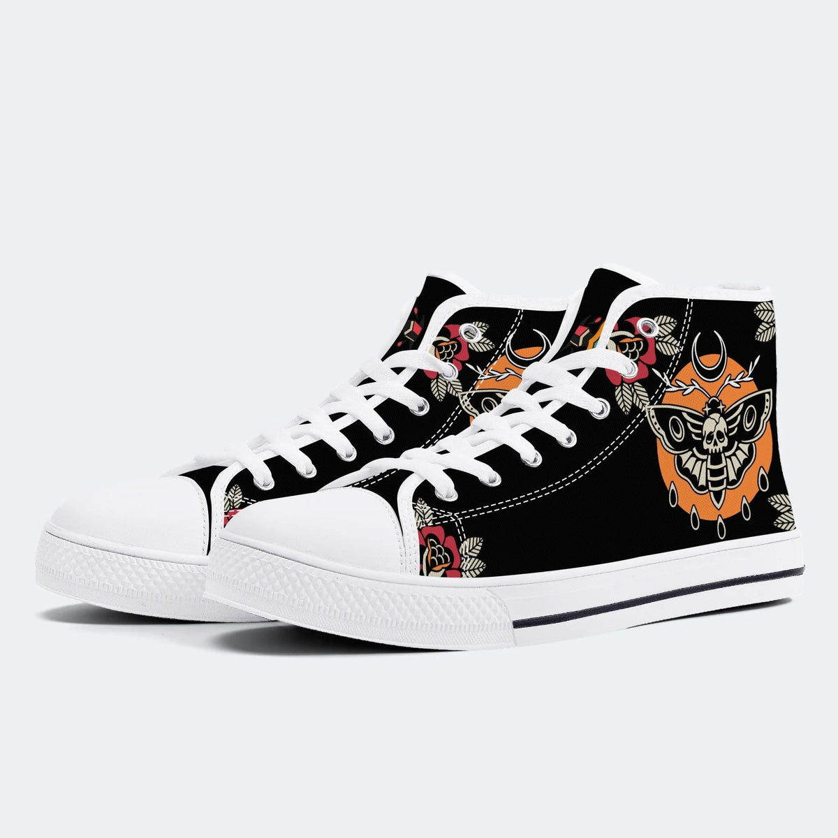 Death Moth Vintage Print - High Top Canvas