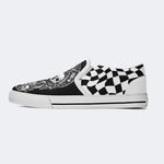 Unisex Death Skull Print - Slip On Shoes