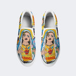 Unisex Christ Mary Graffiti Art Print - Slip On Shoes