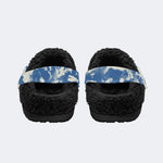 Unisex Ink Print - Fur Lined Slippers/Sandals