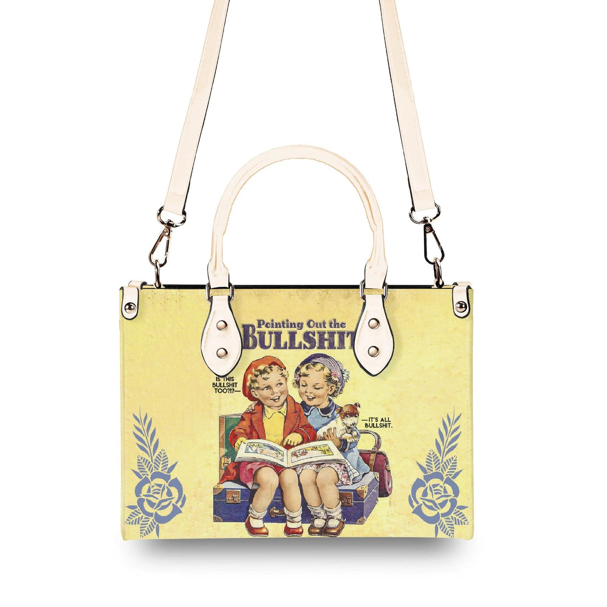 Pointing Out The Bullshit - Leather Handbag