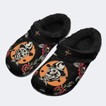 Cowboy Hat Skull Print - Fur Lined Slippers/Sandals